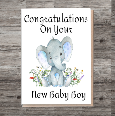 New Baby Boy Card, Congratulations for New Baby, Baby Card
